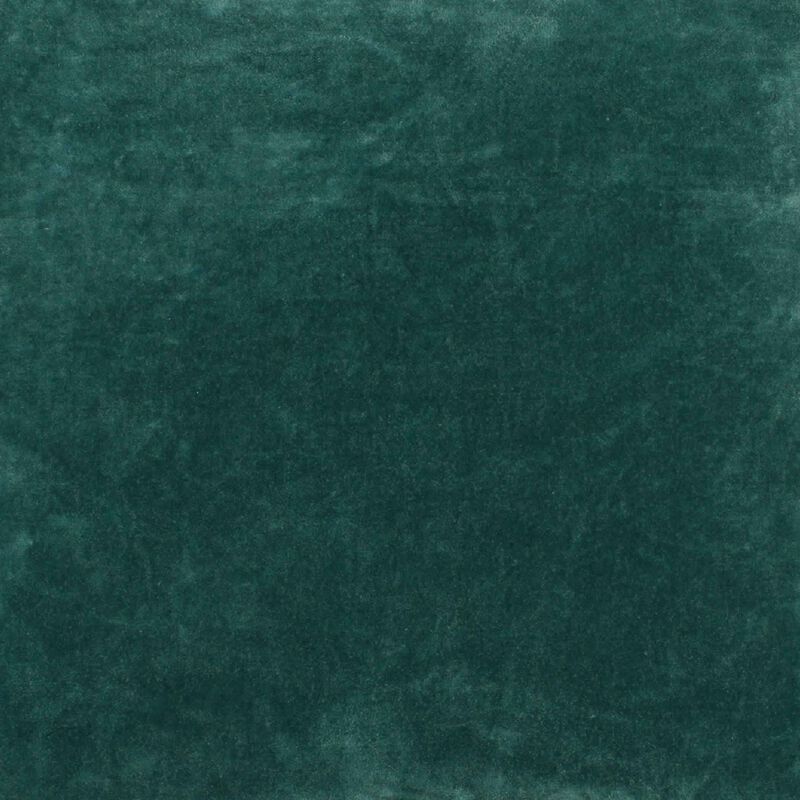 Square Fabric Throw Pillow with Solid Color and Piped Edges, Teal Green - Benzara