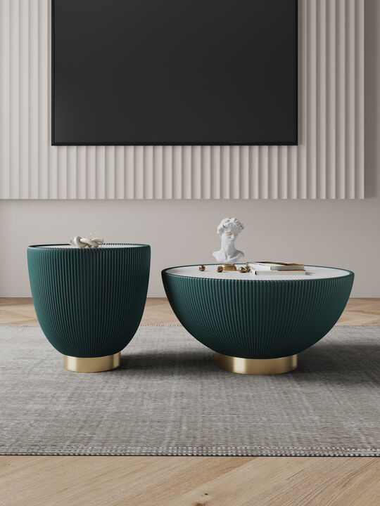 Anderson Green Coffee Table and End Table Set