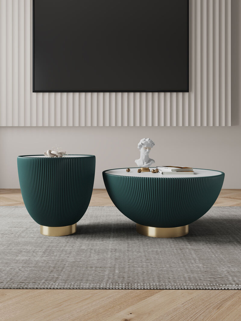 Anderson Green Coffee Table and End Table Set
