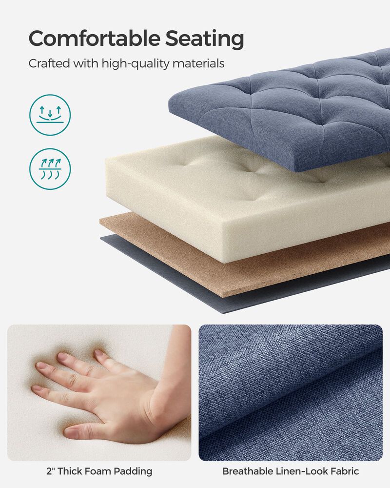 Storage Ottoman Bench for Organized Seating and Stylish Storage image number 3