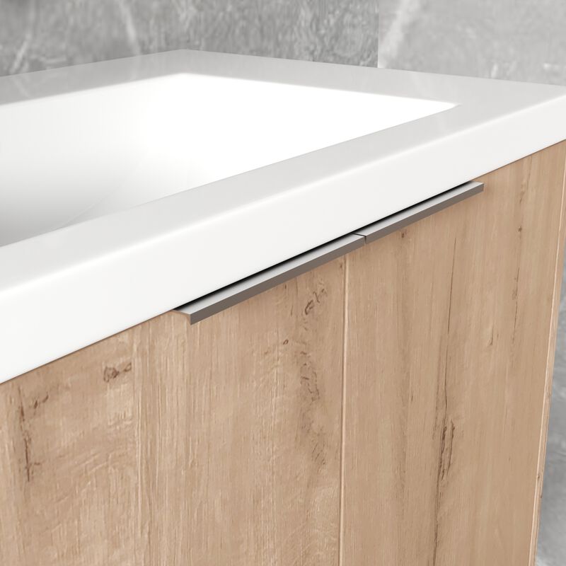ELEMENT ACE Soft Close Doors Floating Bathroom Vanity With Resin Sink For Modern Bathroom Storage image number 8