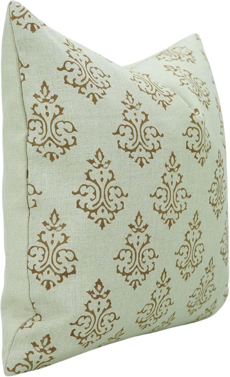 Handmade Linen Sofa Pillow Cover Boho Throw Cushion image number 3