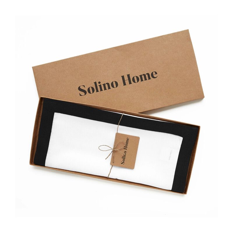 Solino Home Classic 100% Linen Table Runner &ndash; Handcrafted, Machine Washable, Perfect for Holiday and Everyday Dining