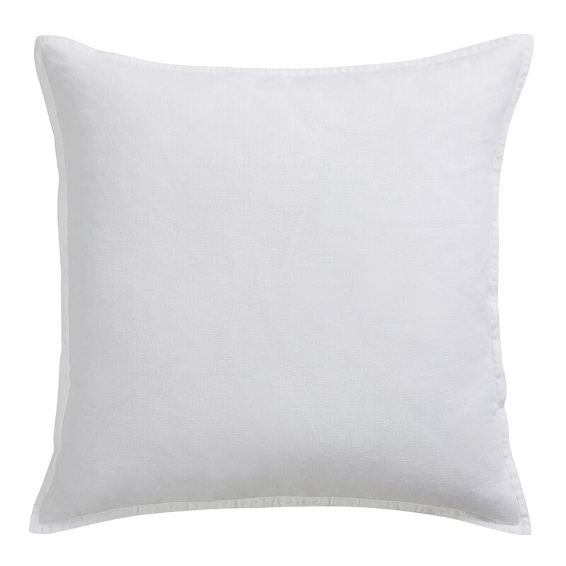 French Flax Linen Euro Sham in White image number 0