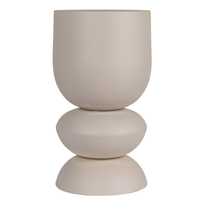 Rowena Interiors Metal Stacked Bulb Side Table, Beige image number 2