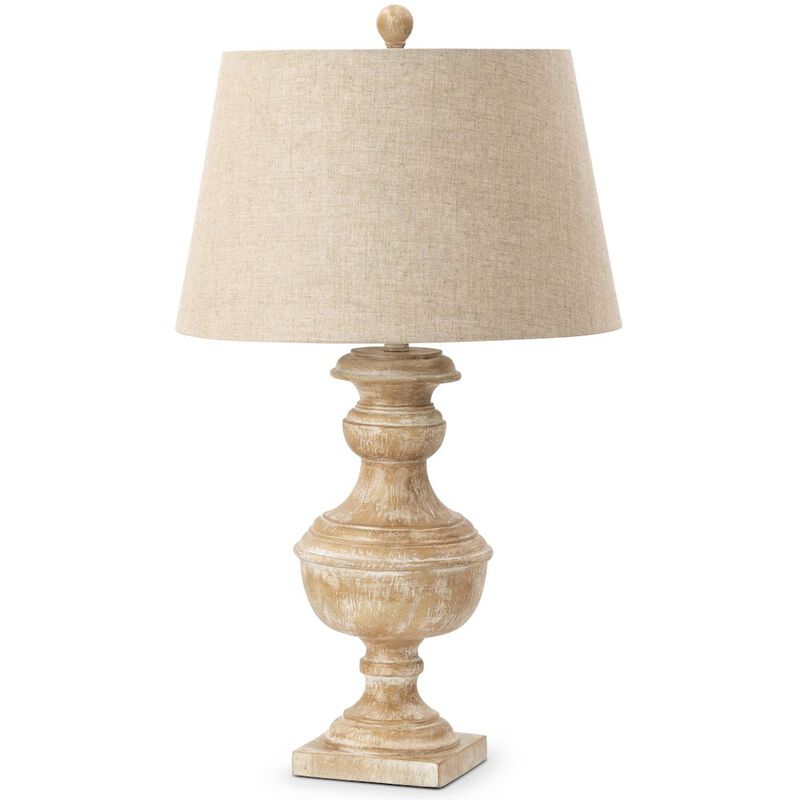 Lux Lighting Waverly 32” Beige Farmhouse Polyresin Table Lamp, (Set of 2)