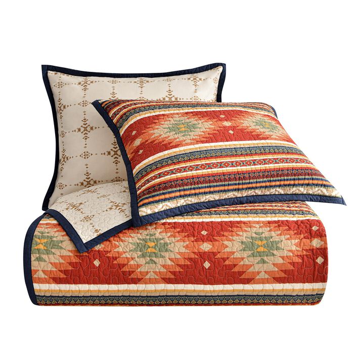 Del Sol King Reversible Quilt Set