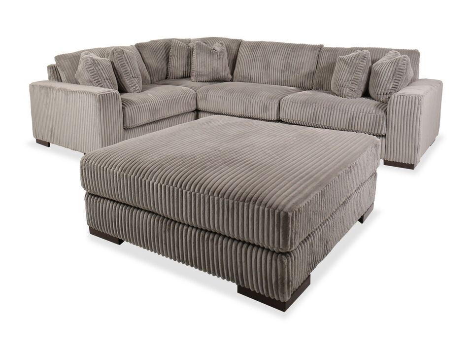 Lindyn Four-Piece Sectional and Ottoman Set