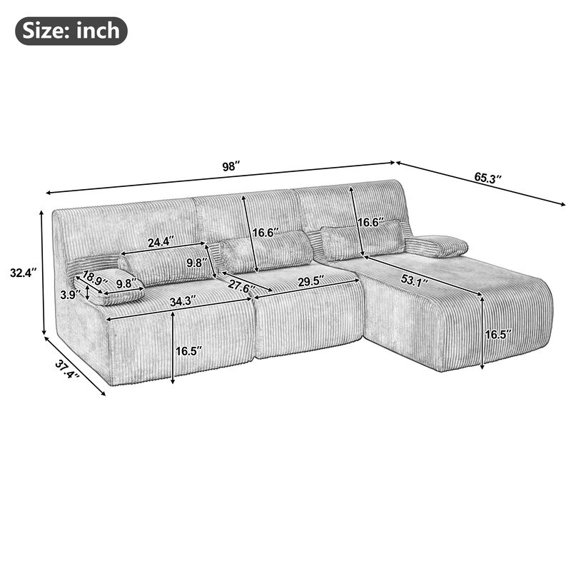 Fenneg Modern Sectional Sofa image number 6