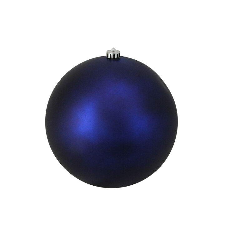 Matte Blue Shatterproof Christmas Ball Ornament 10" (250mm)