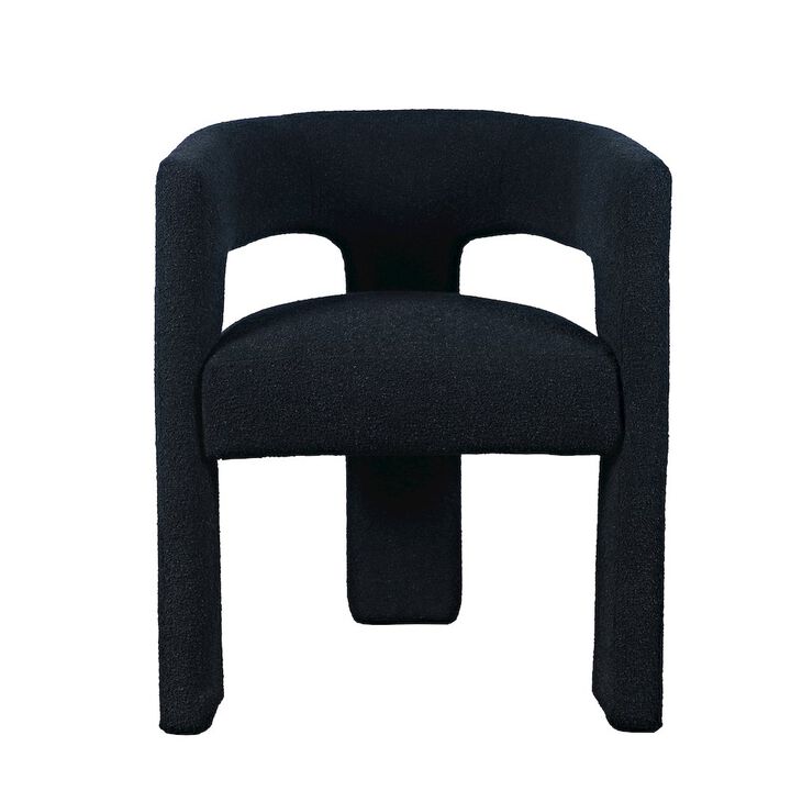 Jofran Sven Modern Contemporary Upholstered Three-Leg Curved Back Dining Chair