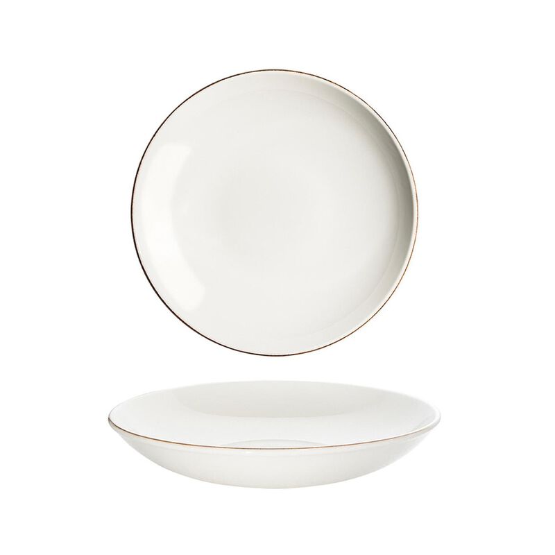 Retro dia.9" h:2" 34 oz. Round Decorated Porcelain Bowl (Set of 4)