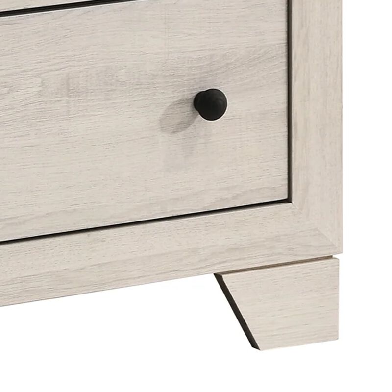 Cuzzy Tall Dresser Chest with 4 Drawers, Natural White Wood
