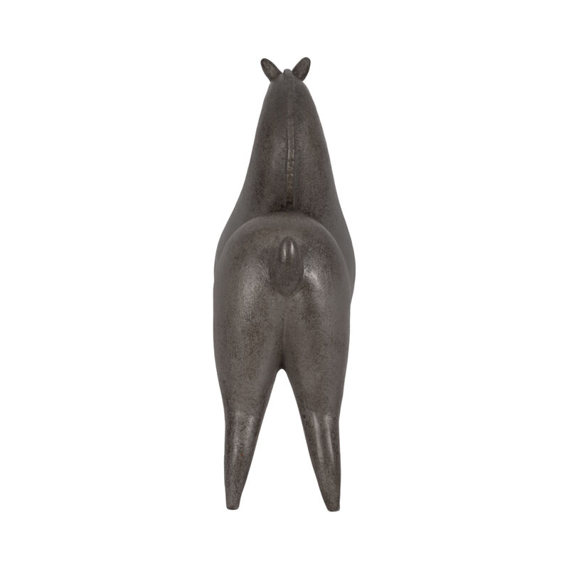 12" Curved Horse, Grey image number 3