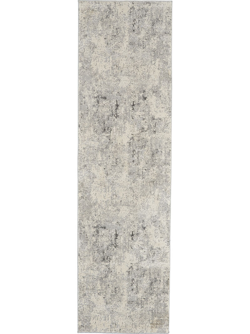Rustic Textures RUS07 Gray/Beige 2'2" x 7'6" Rug image number 0