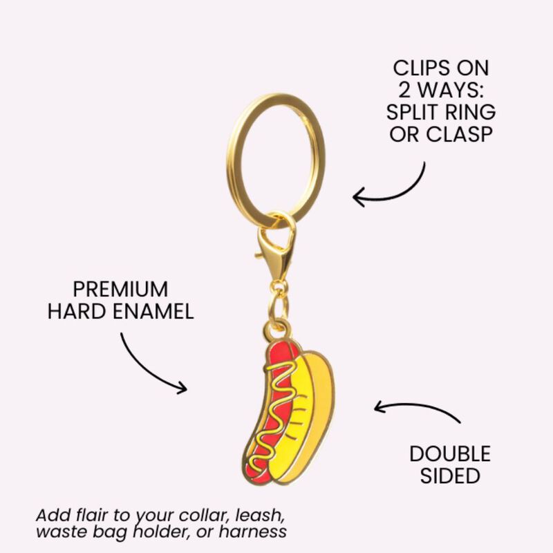 Hotdog Pet Collar Charm image number 2