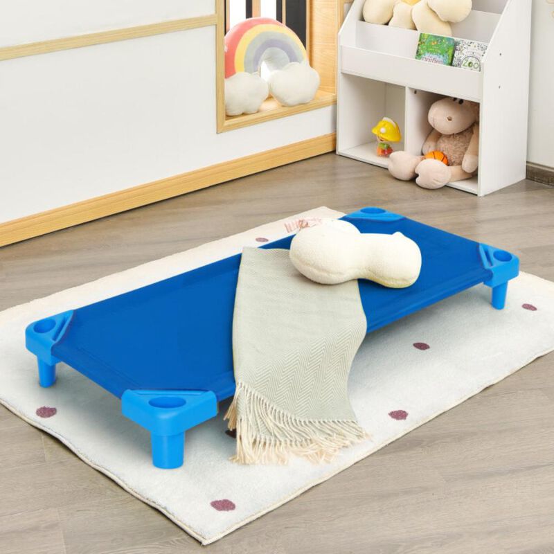 Hivvago Kids Stackable Daycare Cot Pack of 6 with Detachable Oxford Cloth