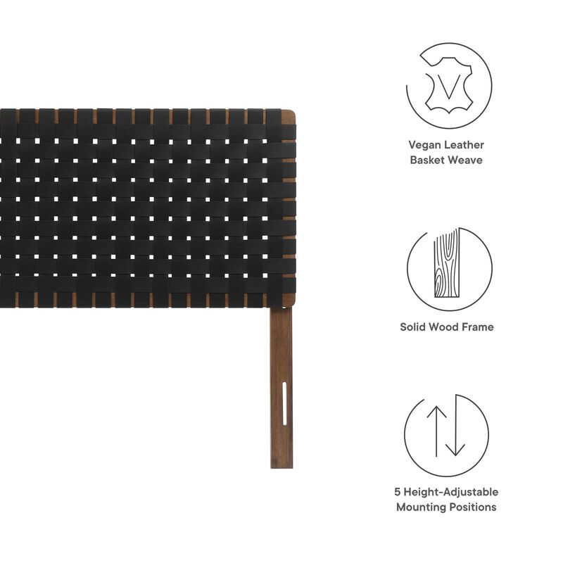 Sparta Weave Vegan Leather Queen Headboard image number 3