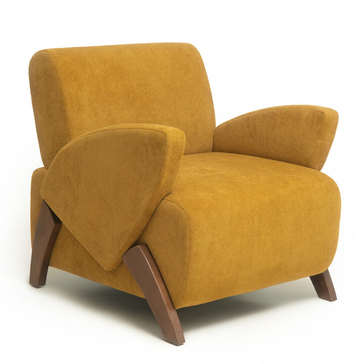Pumrix Velvet Fabric accent chair