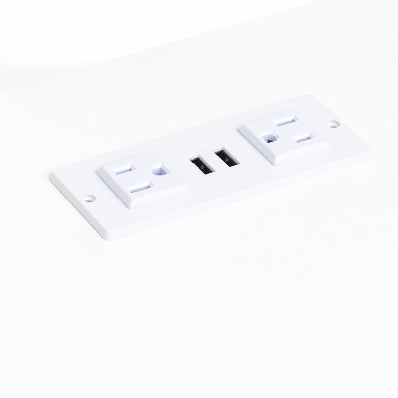 Clihome 180 Wall Mounted Floating 80" TV Stand with 20 Color LEDs and Charging Station