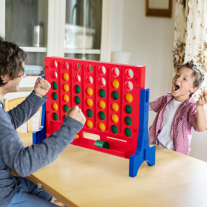 4-to-Score Jumbo Connect Game Set with Carrying Bag for Family Parties