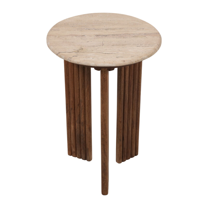 Travertine Top Accent Table image number 3