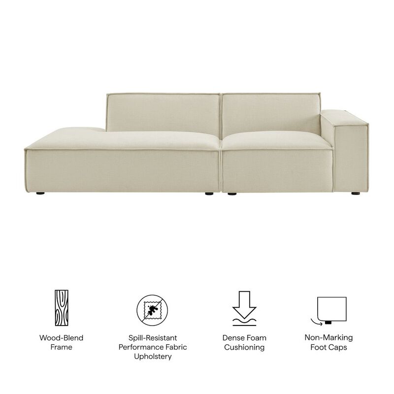 Restore 2-Piece Performance Fabric Upholstered Modular Loveseat image number 1