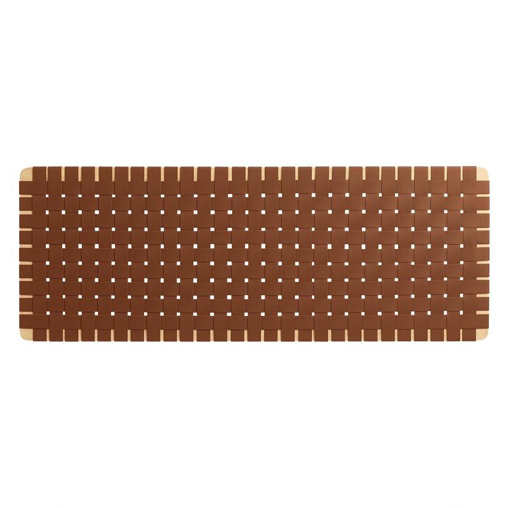Sparta Weave Wall-Mount Vegan Leather Queen Headboard