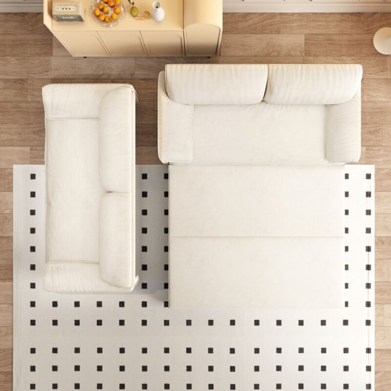 Lescet Velvet Pull‑Out Sleeper Sofa Bed image number 2