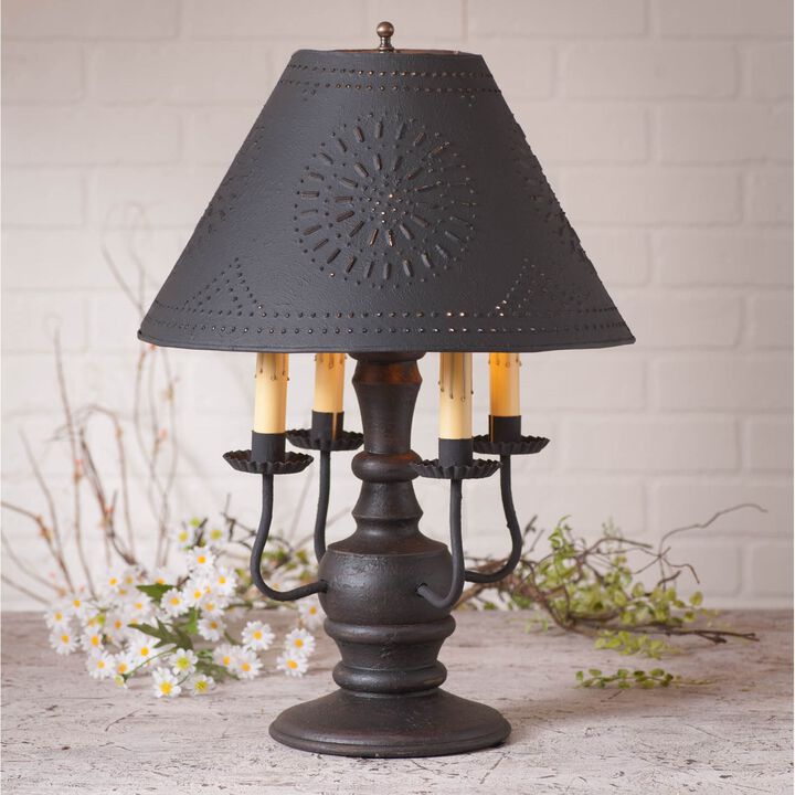Cedar Creek Lamp In Americana Black With Shade