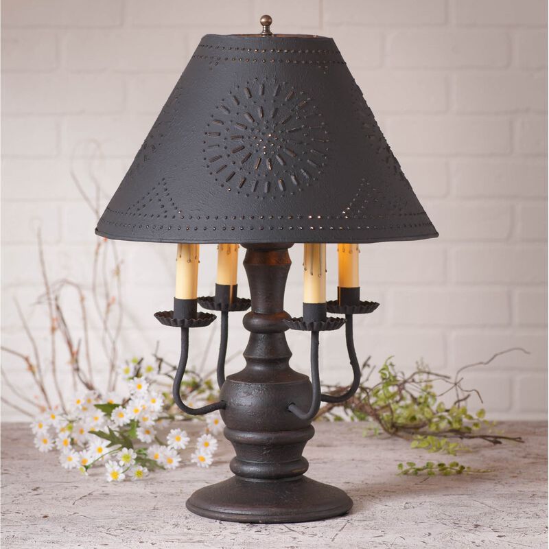 Cedar Creek Lamp In Americana Black With Shade image number 1