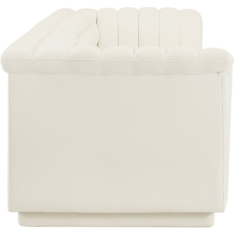 Meridian Furniture Cascade Cream Velvet Fabric Modular Sofa