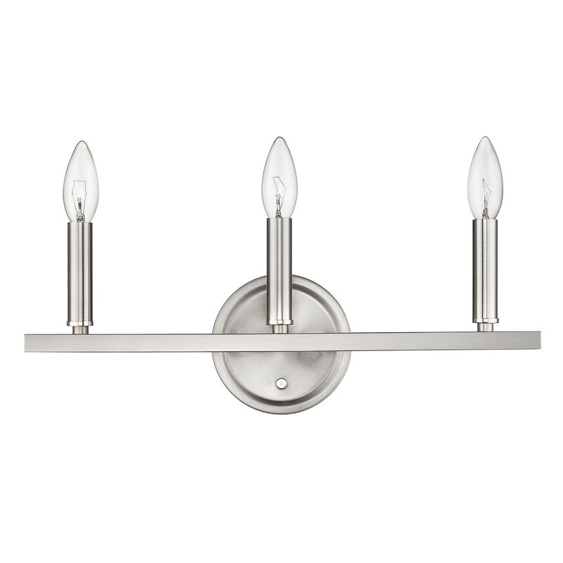 Hivvago Three Light Silver Wall Sconce