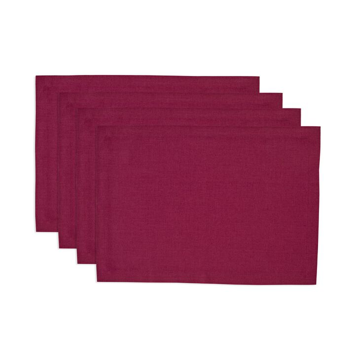 Solino Home 100% Pure Linen Placemats 14 x 19 Inch Set of 4 - Diana