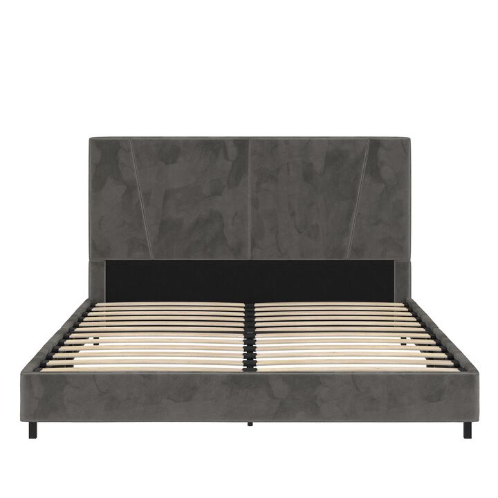 Maverick Velvet Upholstered Bed
