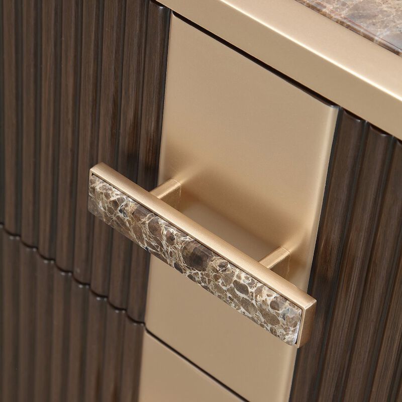 Michael Amini West Kensington Media Cabinet - Medium Espresso image number 5