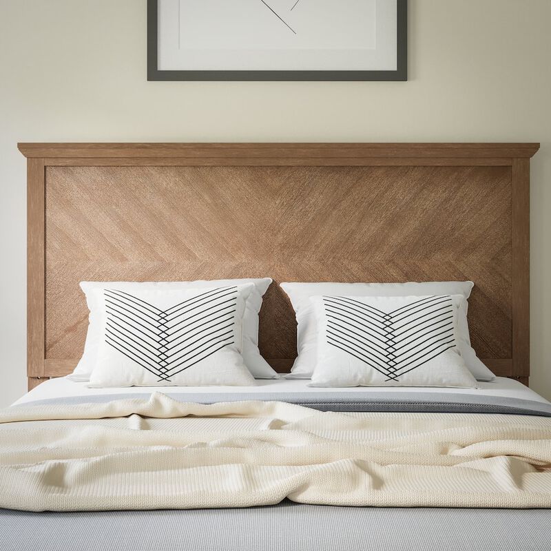 Flash Furniture Contemporary Full Size Herringbone Pattern Headboard image number 9