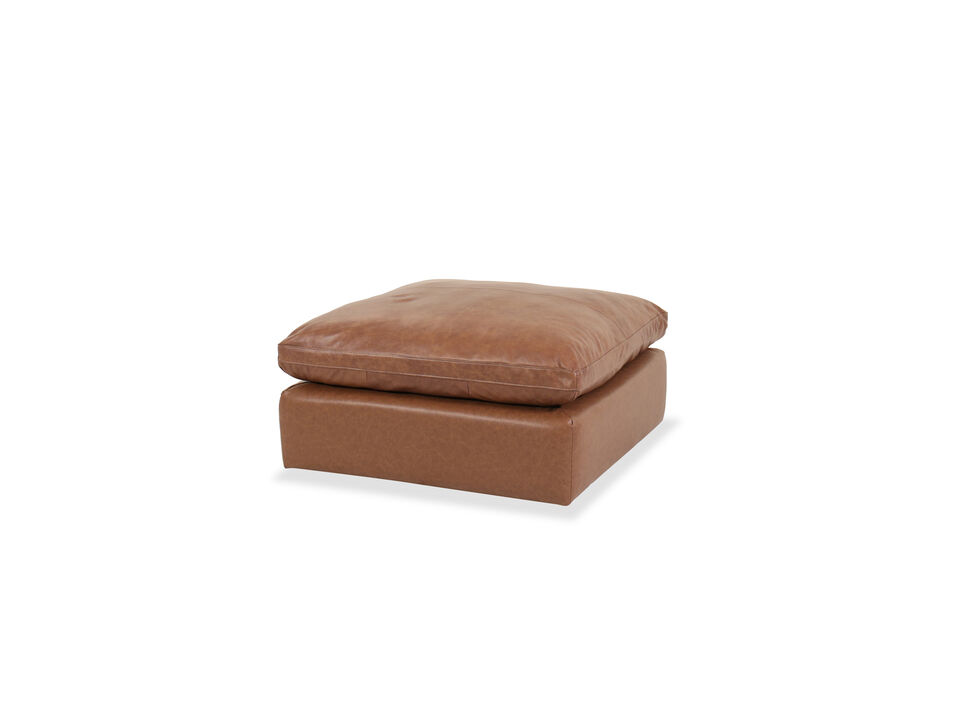 Emilia Oversized Leather Accent Ottoman