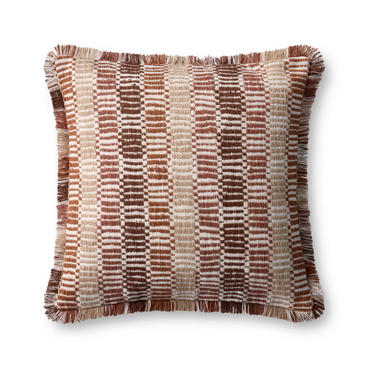 PLL0133 Orange/Multi 22''x22'' Cover w/Down Pillow