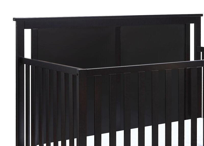 Suite Bebe Connelly Mini Crib Black/Vintage Walnut With Mattress Pad