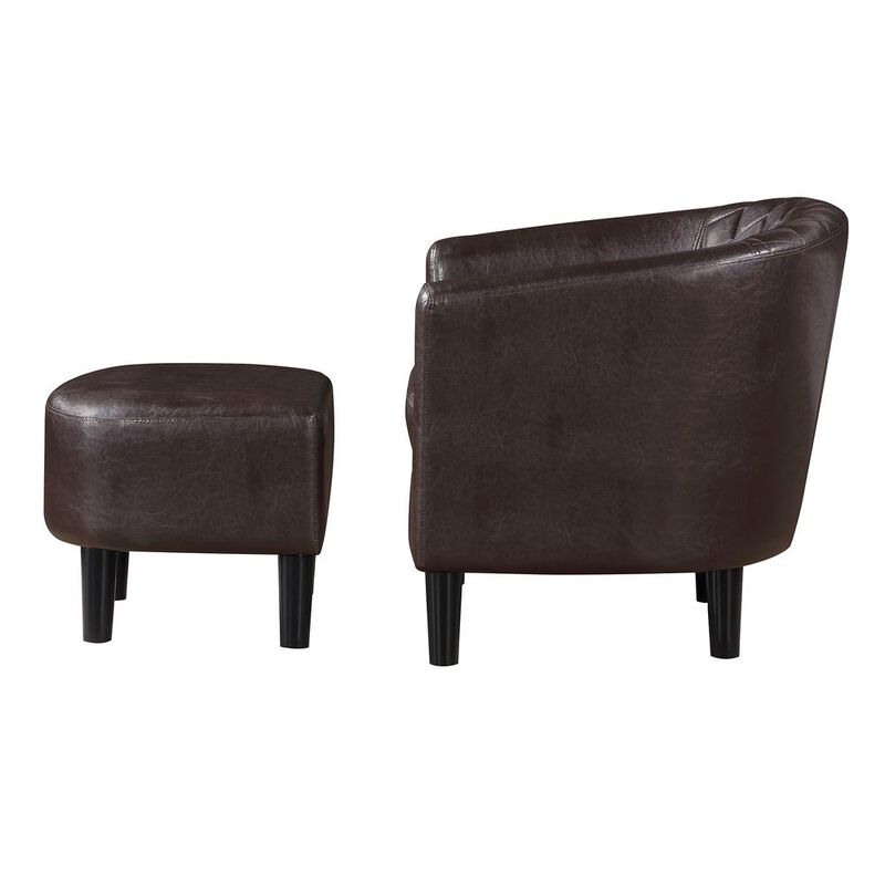 Convience Concept, Inc. Take a Seat Roosevelt Accent Chair with Ottoman