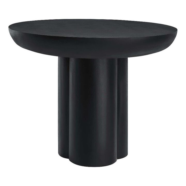 Modway EEI-6762-BLK Caspian 40" Round Concrete Dining Table, Black