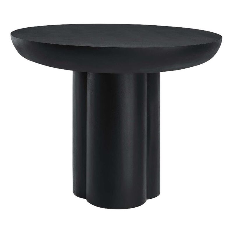 Modway EEI-6762-BLK Caspian 40" Round Concrete Dining Table, Black image number 0