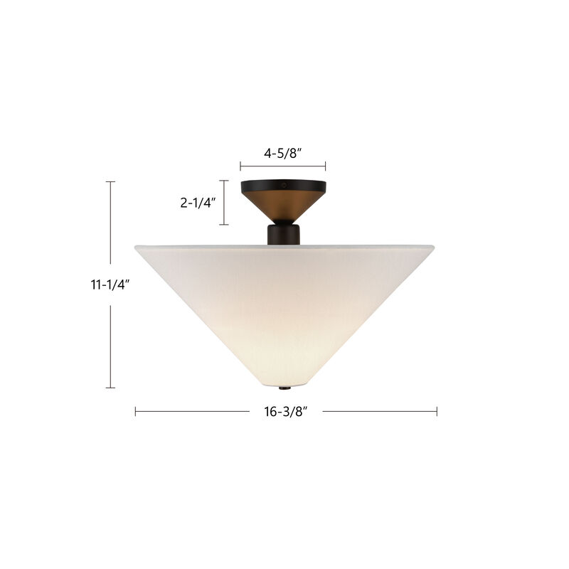Bridgette 16 in Socket Semi Flush Mount image number 9