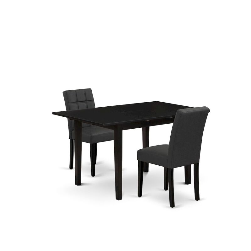 3 Piece Dinner Table Set consists A Wooden Table