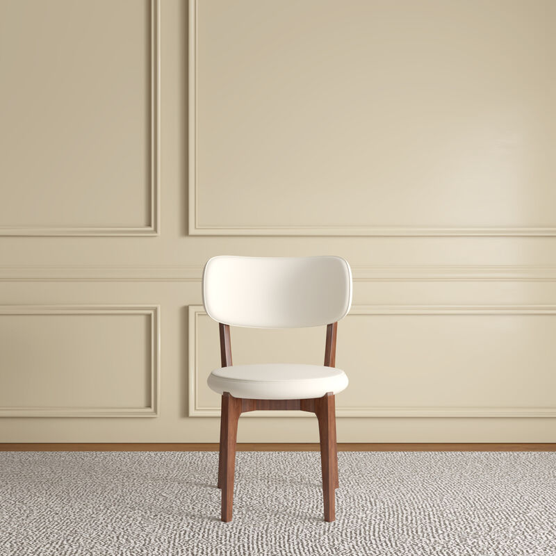 GOODSILO Set of 2 Modern Dining Chairs with Comfortable Padded Seating and Ergonomic Back Support image number 4