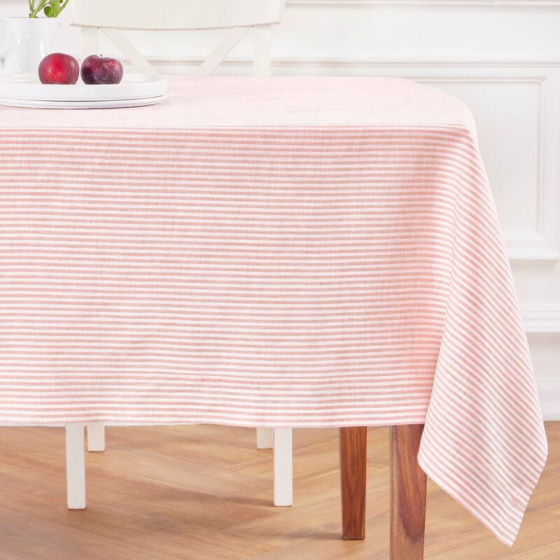 Christmas Linen Tablecloth - Narrow Stripe, Solino Home