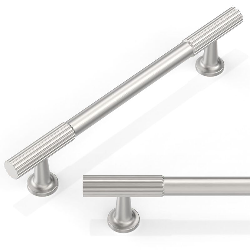 Talentedeco TA005 10 Pack Brushed Satin Nickel Cabinet Pulls 5 Inch(128mm) Kitchen Cabinet Handles Cabinet Hardware for Drawer P