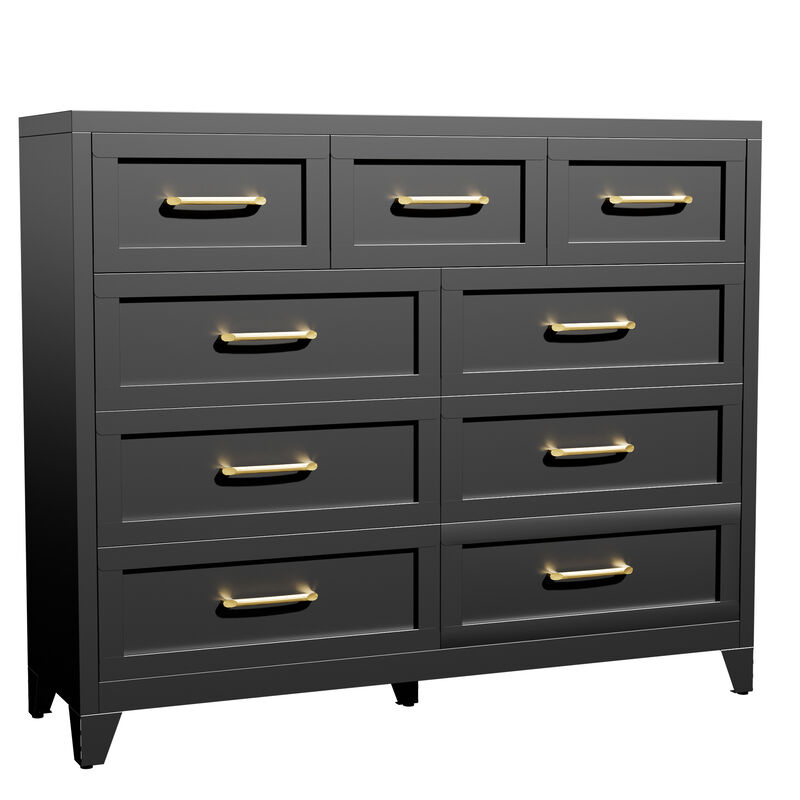 Kankes  9-Drawer Metal Dresser image number 0