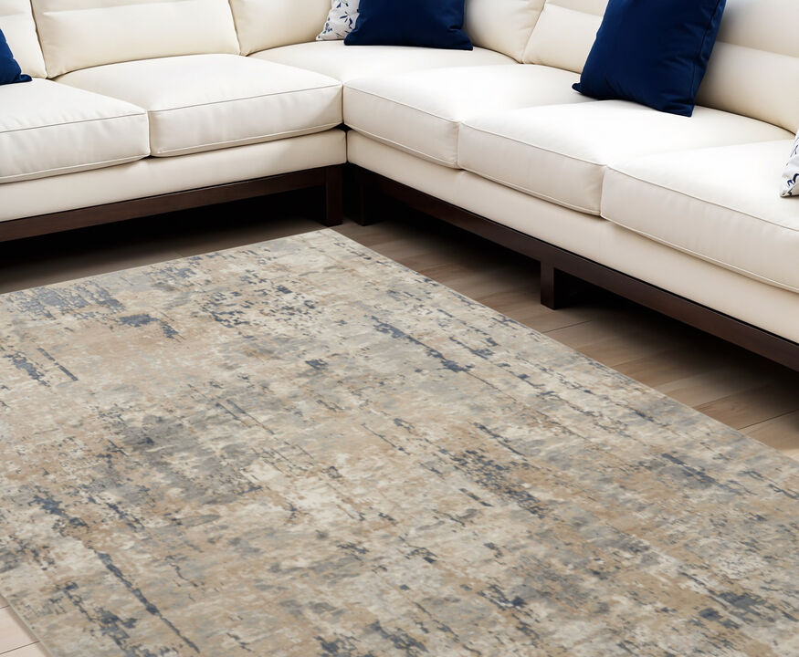 HomeRoots Abstract Power Loom Area Rug